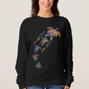 Sea Girt Beach New Jersey Sea Turtle Lover Beach Sweatshirt