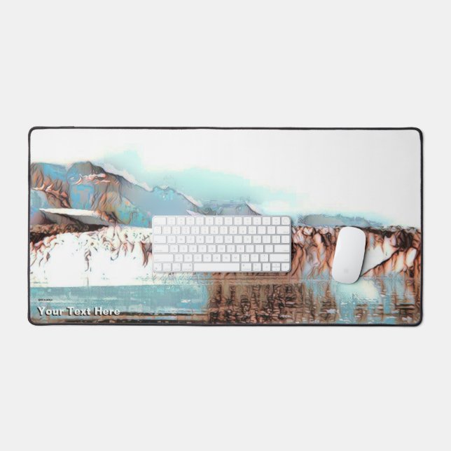 Sea Glacier Desk Mat (Keyboard & Mouse)