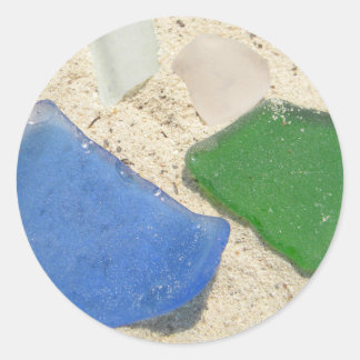 sea glass 2 classic round sticker