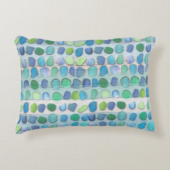 Sea Glass Beach Driftwood Decorative Cushion (Front)