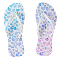 Sea Glass Beach Pebbles Texture Blue Flip Flops