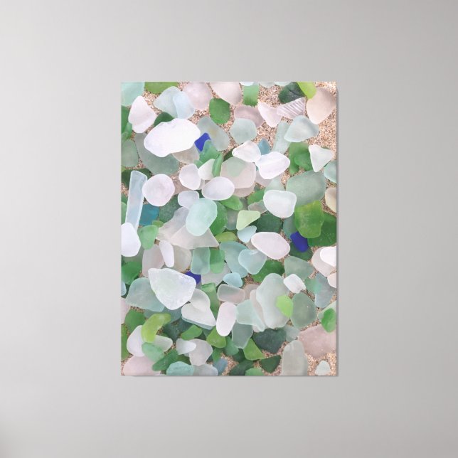 Sea glass beach poster canvas print (Front)