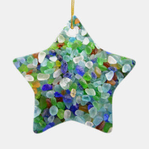 Sea Glass Ceramic Tree Decoration