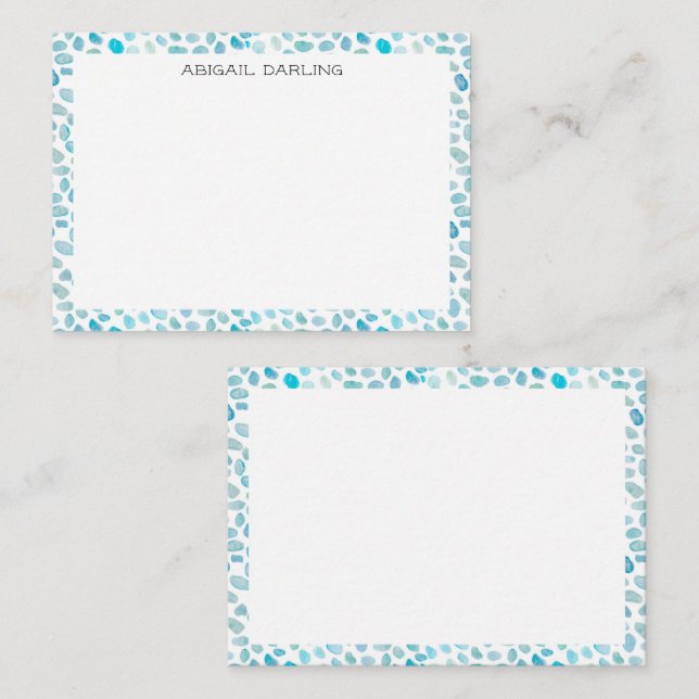 Sea Glass Coastal Texture Card (Front/Back)