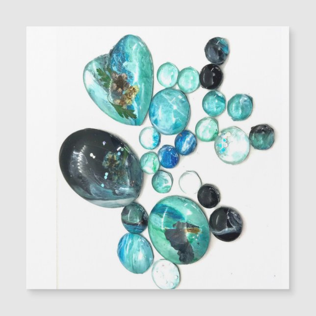 Sea glass colours flowers and bling  (Front)