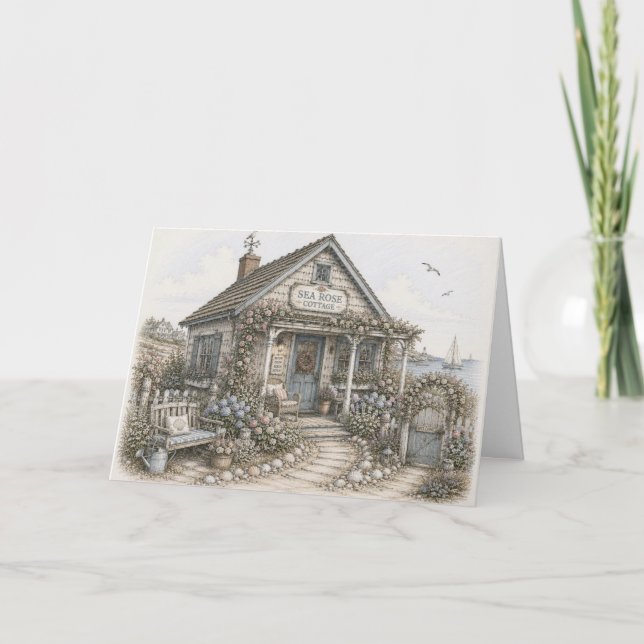 Sea Glass Cottage Card (Front)