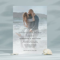 Sea Glass Dusty Blue Couple Photo Beach Wedding