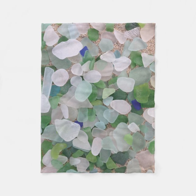 Sea glass fleece blanket (Front)