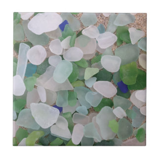 Sea glass from the ocean tile