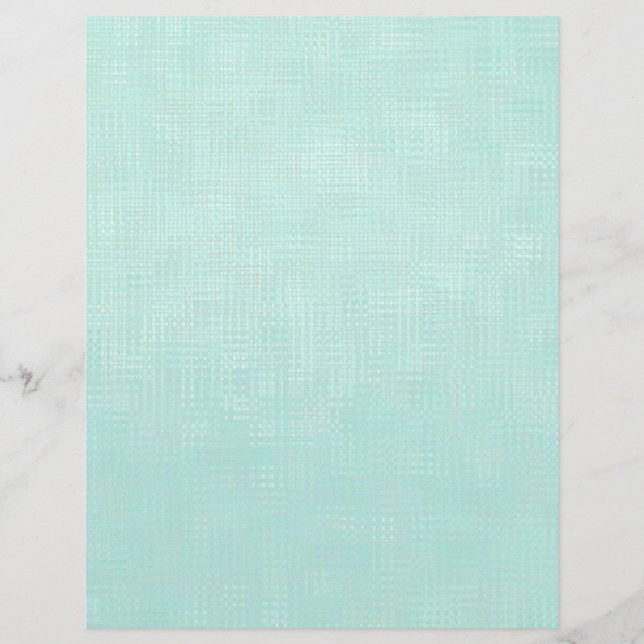 Sea Glass Green Blank Scrapbook Paper (Front)