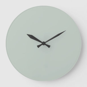 Sea Glass Green Solid Color Large Clock