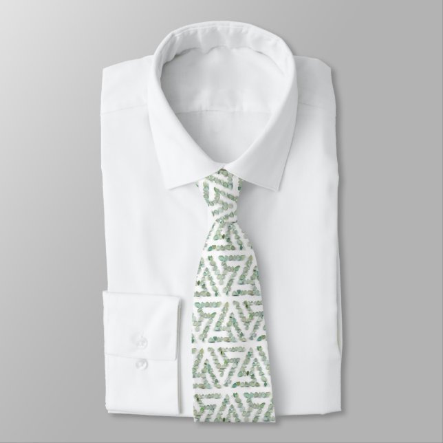 Sea glass - green triskelion tie (Tied)