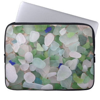 Sea glass laptop sleeve