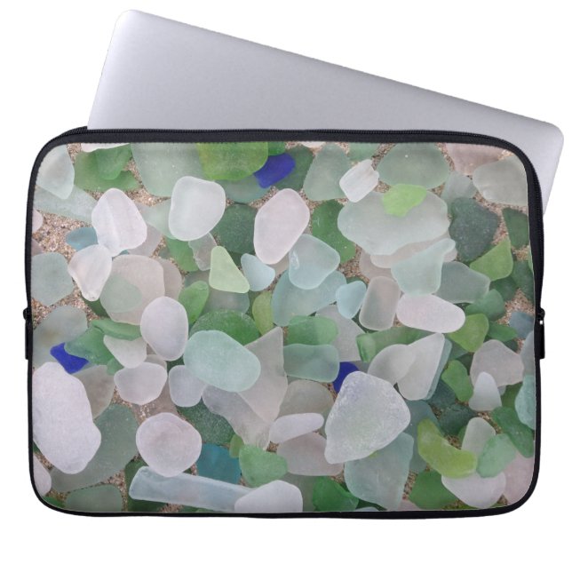 Sea glass laptop sleeve (Front)