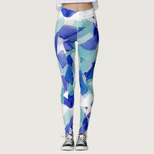 Sea glass leggings / yoga pants