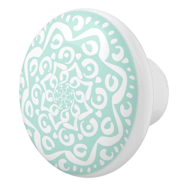 Sea Glass Mandala Ceramic Knob (Right)