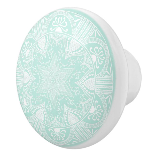 Sea Glass Mandala Ceramic Knob (Right)