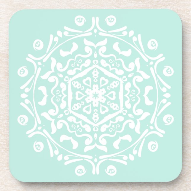 Sea Glass Mandala Coaster (Front)