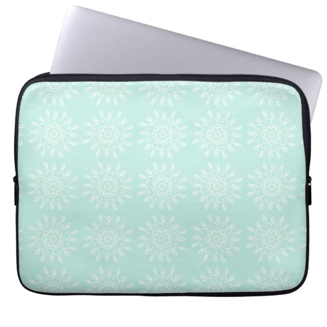 Sea Glass Mandala Laptop Sleeve (Front)