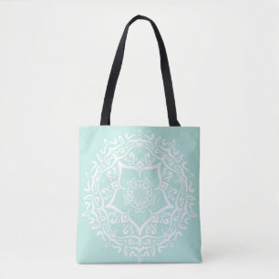 Sea Glass Mandala Tote Bag