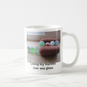 Sea glass marbles coffee mug