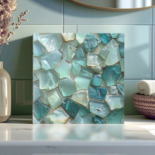 Sea Glass Mosaic Teal ID1183 Tile