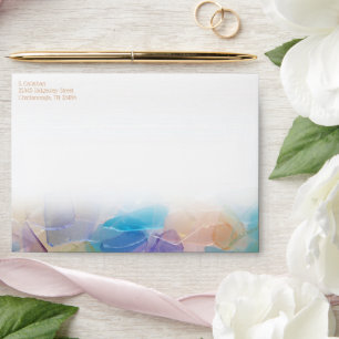 Sea Glass Ocean Beach Wedding Envelope