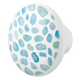 Sea Glass Painting Pattern Ceramic Knob