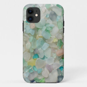 Sea glass pastels, beach glass art photo iPhone 11 case