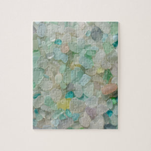 Sea glass pastels photo with rare colours jigsaw puzzle