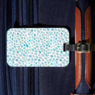 Sea Glass Pattern Nautical Coastal Pattern Luggage Tag