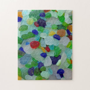 Sea glass rare bright colours photo jigsaw puzzle