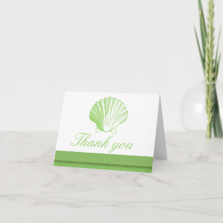 Sea Glass Sea Shell Thank You Note Cards