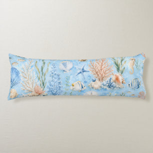 Sea Glass Shores Coastal Body Pillow