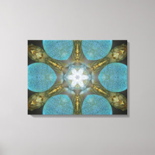 Sea Glass Spa Mandala Canvas Print