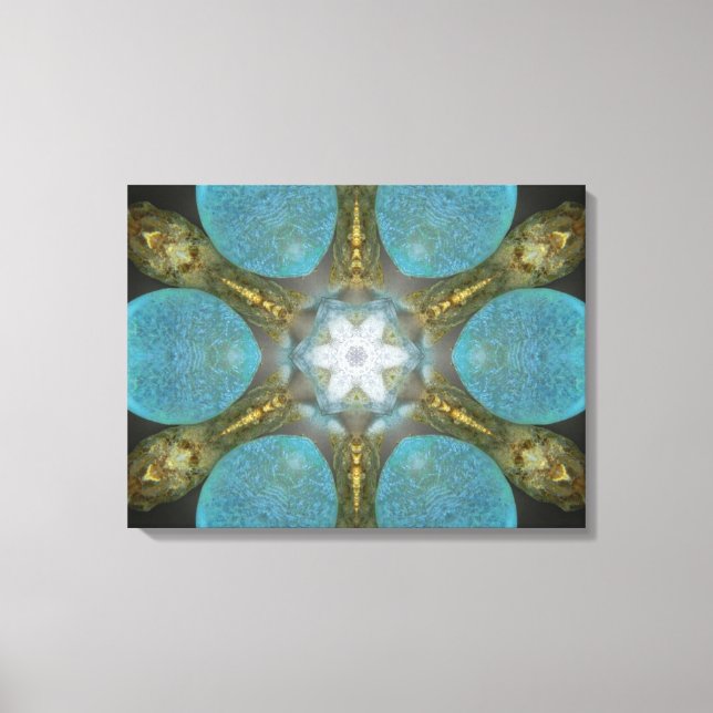 Sea Glass Spa Mandala Canvas Print (Front)