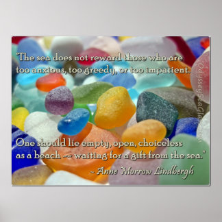 Sea Glass - Waiting for a Gift from the Sea Poster