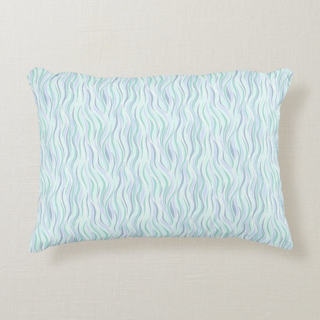Sea Glass Waves Decorative Cushion (Front)