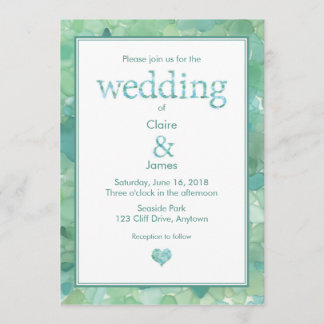 Sea Glass Wedding Invitation
