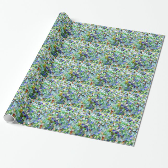 Sea Glass Wrapping Paper (Unrolled)