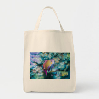 Sea goldie, colourful tiny fish tote bag
