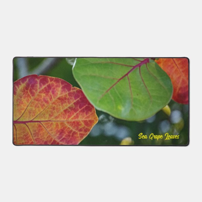Sea Grape Leaf Desk Mat (Front)