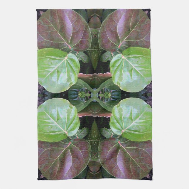 Sea Grapes Pattern Tea Towel (Vertical)