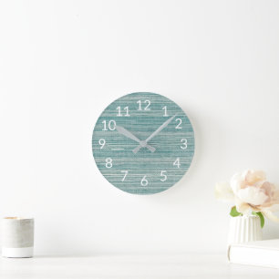 Sea Grass Painting Beach Texture Pattern Round Clock