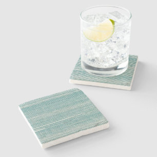 Sea Grass Watercolor Marble Stone Coaster
