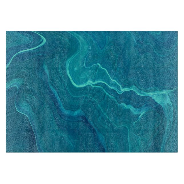 Sea Green Agate Marble Abstraction   Cutting Board (Front)