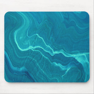 Sea Green Agate Marble Abstraction   Mouse Mat