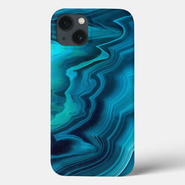 Sea Green Agate Texture Case-Mate iPhone Case (Back)