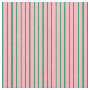 Sea Green and Light Pink Striped/Lined Pattern Fabric