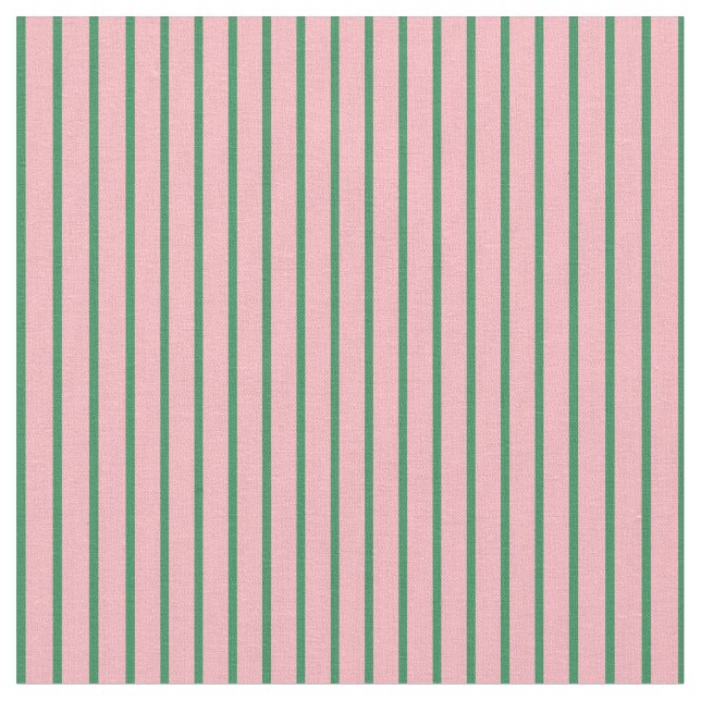Sea Green and Light Pink Striped/Lined Pattern Fabric (Close Up)